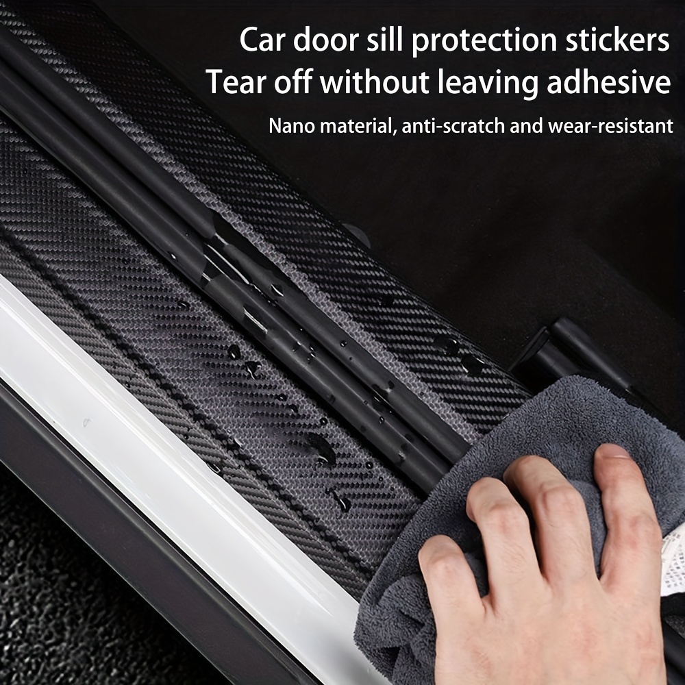 For Car Door Sill Strip Anti collision Stickers - Temu