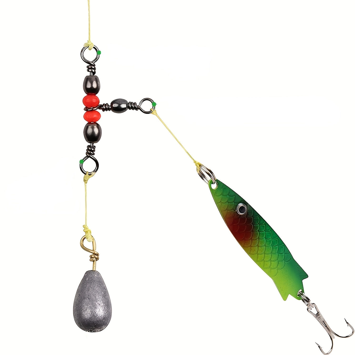Fishing Connector Three Way Barrel Swivel Snap Ring Beads - Temu