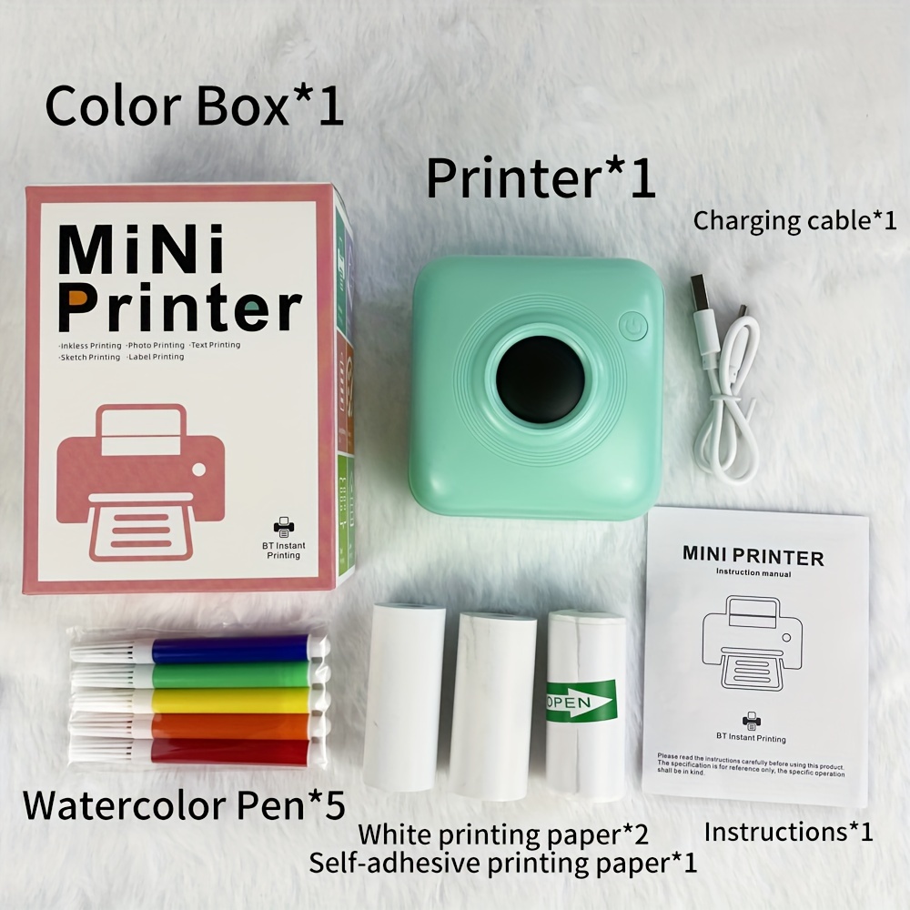 Mini Printer Printing, Mini Bluetooth Photo Printer