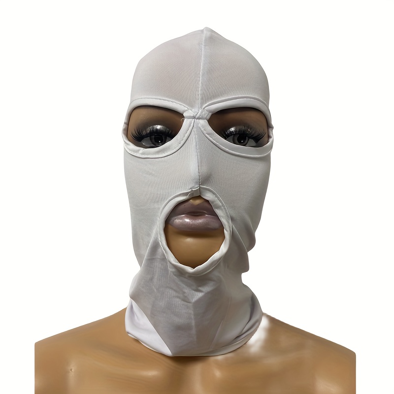 Acheter Masque facial de cyclisme, cagoule pour femmes et hommes, Sport de  plein air, trois trous, anti-poussière, coupe-vent, moto