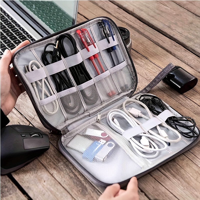 Sac de rangement numérique extérieur - Organisateur de voyage portable,  câble étanche et sac de rangement pour casque