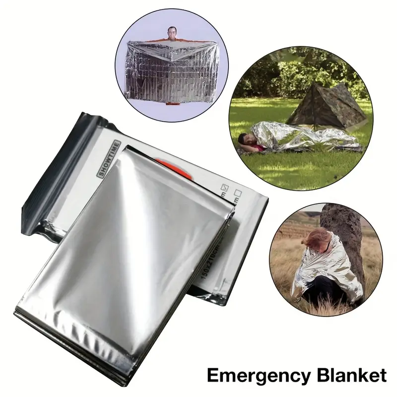 Outdoor Emergency Survival Blanket Waterproof First Aid - Temu