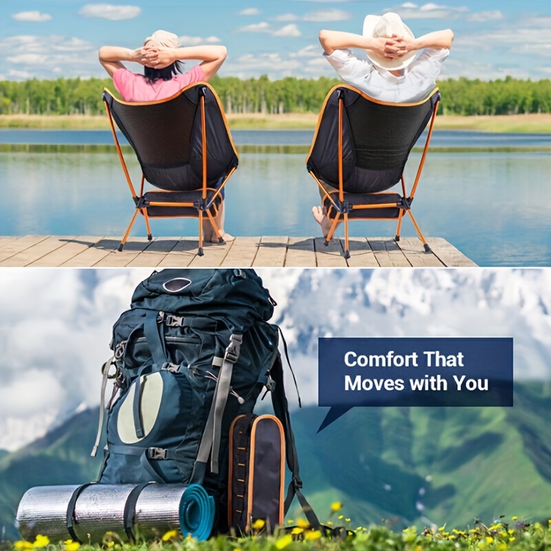 WOLTU-Chaise de pêche pliante, chaise d'extérieur légère avec porte-gobelet  de repos pour sauna, sac de rangement pour la randonnée, le pique-nique, la  plage, le camping