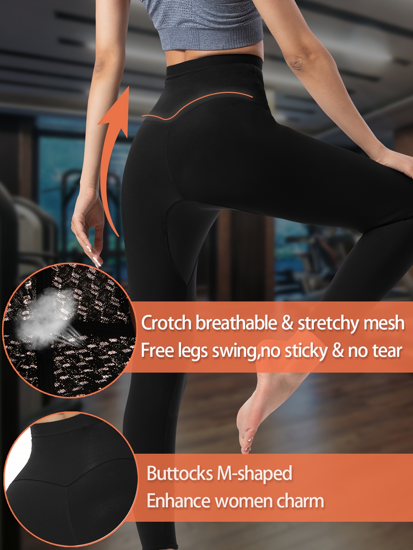 Sauna Sweat Shapewear High Waisted Leggings Pants Thigh Workout Suit