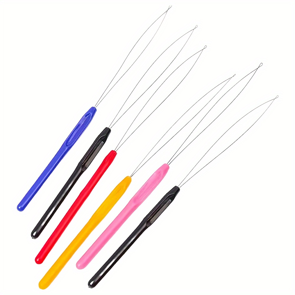 2pcs Needle Threader Hair Extension Loop Tool Needle Threader