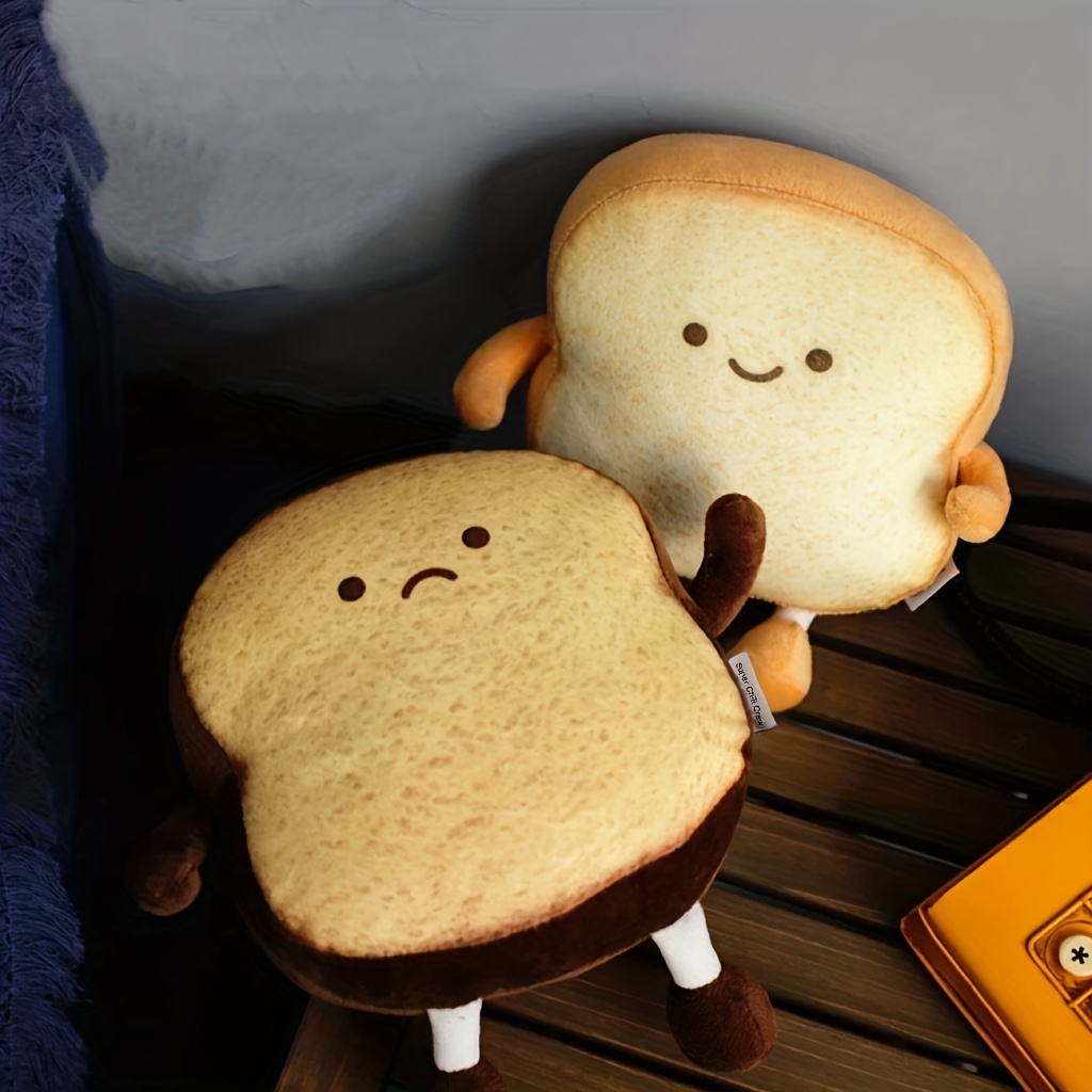 New Arrival Soft Plush Toast Practice Car Cushion Multifunctional