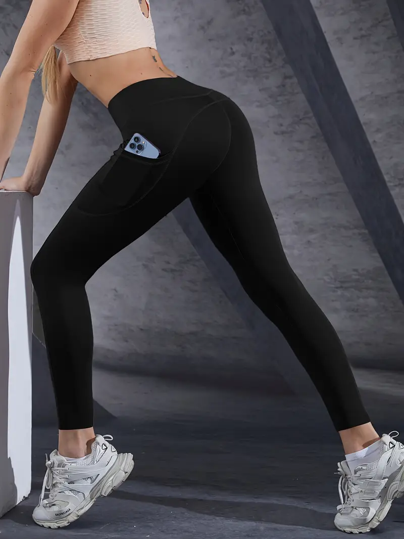 High Waist Butt Lifting Leggings With Side Pockets - Soft And Stretchy  Women's Activewear
