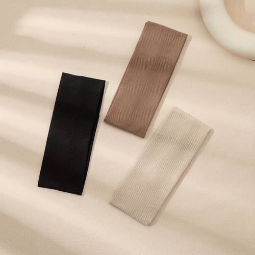 3pcs sweat wicking elastic headbands for solid color stretchy hair bands for running cycling dancing