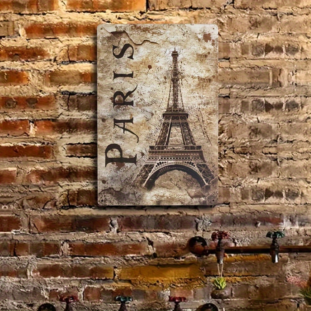 Décoration Murale La tour Eiffel Paris en Métal 112 x 62 cm