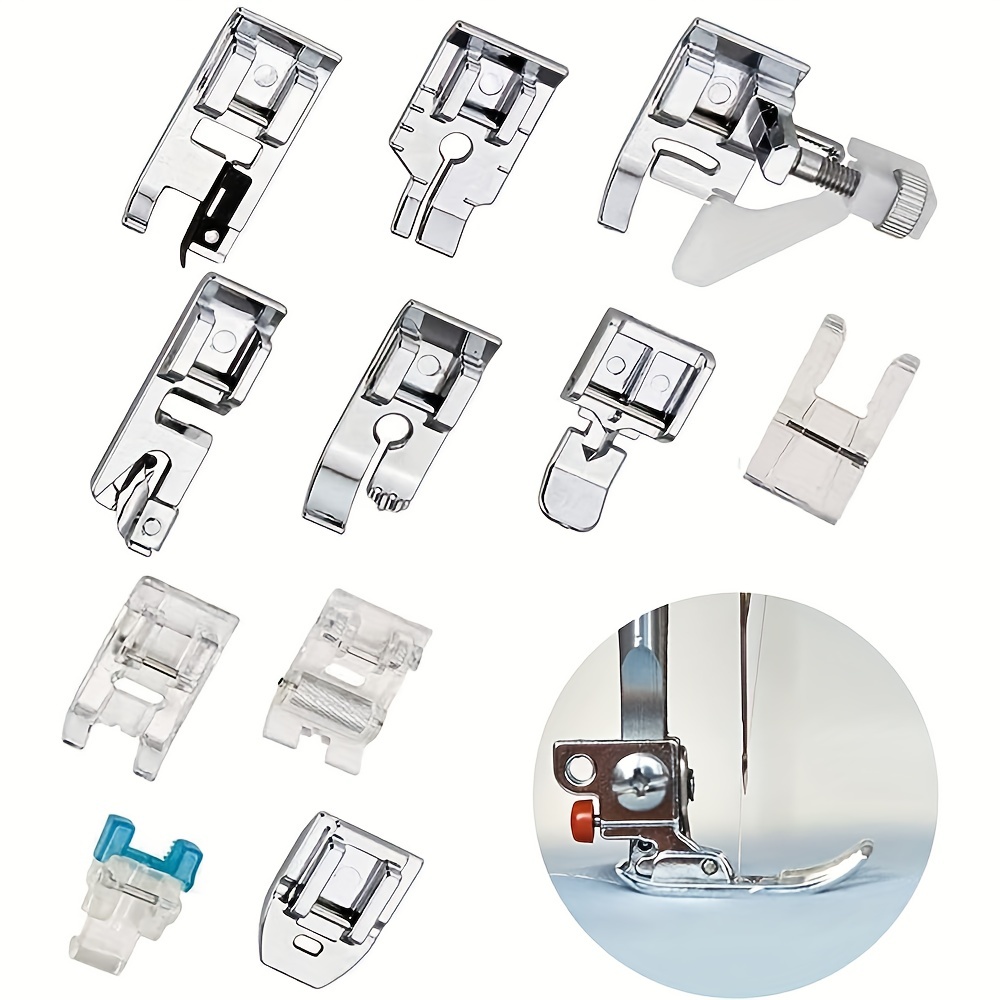 Presser Foot Set Roller Presser Foot Narrow Side Presser - Temu