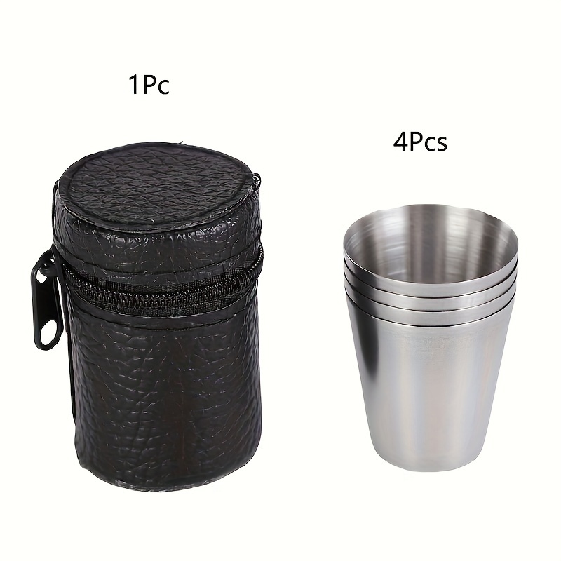 Stainless Steel Shot Cups Metal Shot Glasses, Drinking Tumbler With 1  Storage Case For Bar Home Restaurant Travel Camping - Temu New Zealand