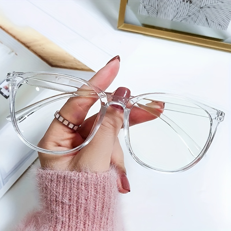 Clear Lens Fashion Glasses For Women Men, Minimalist Clear Frame