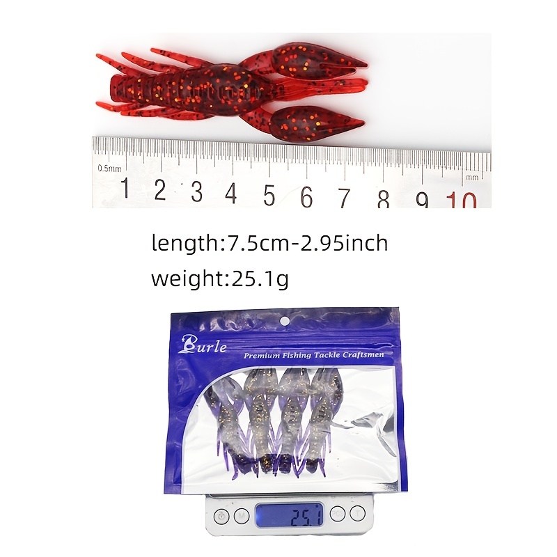 5.5g Artificial Crayfish Hammer Shrimp Soft Bait 0.19oz - Temu