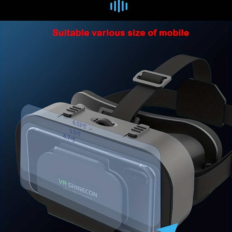 Auriculares de realidad virtual para iPhone y teléfono Android, gafas 3D VR  para TV, películas y videojuegos, auriculares de realidad virtual con