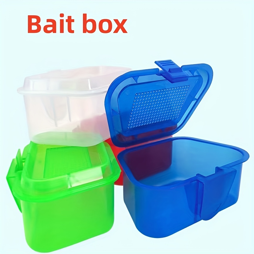 1pc Breathable plastic fishing bait storage accessories container color  random