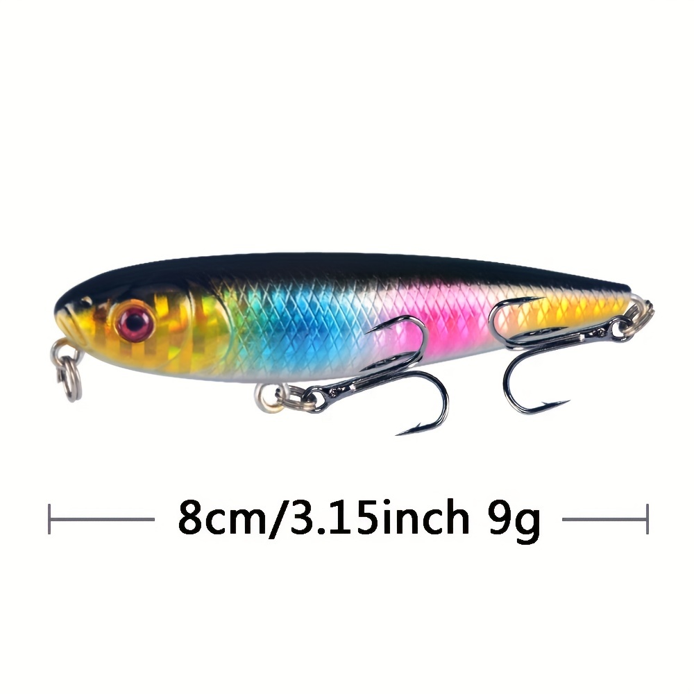 Premium Pencil Lure With Triple Hook Ideal For Freshwater - Temu