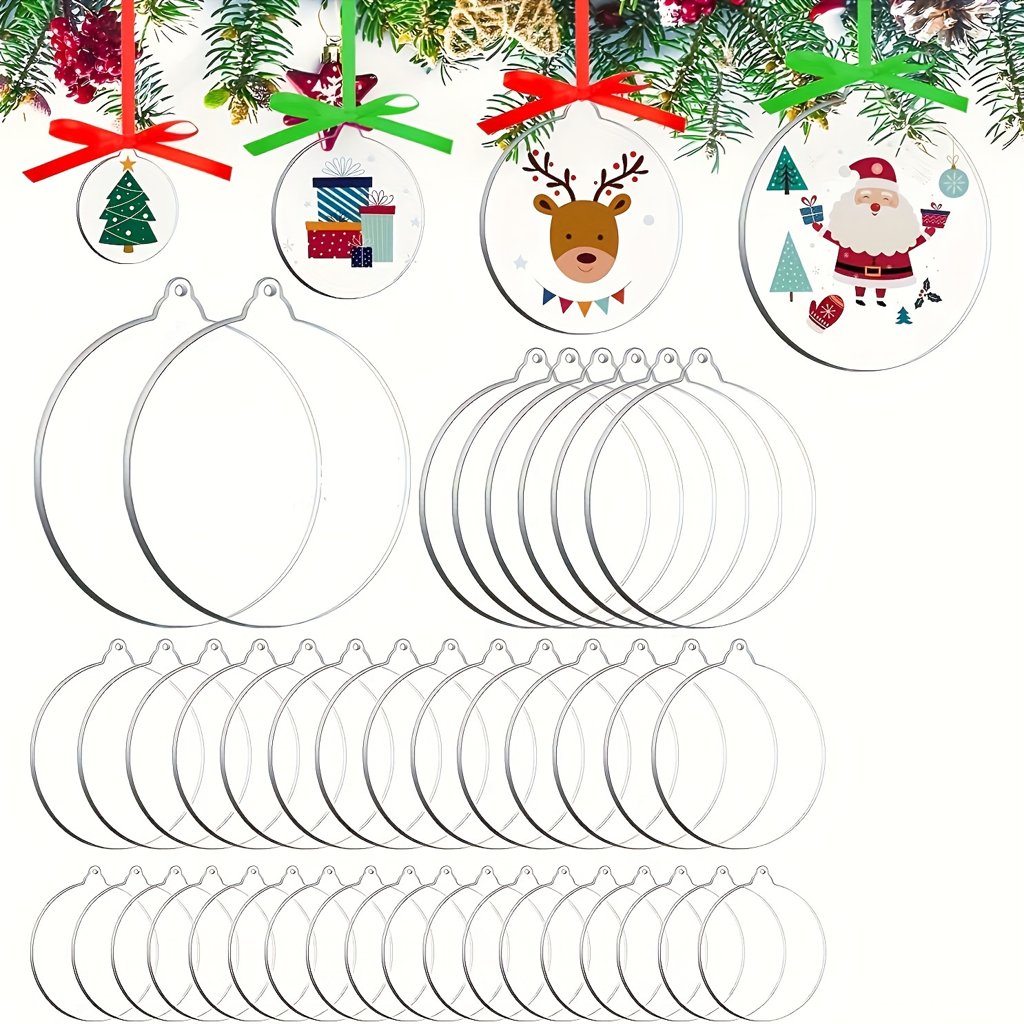 Acrylic Ornament Blanks Round Circle Acrylic Blanks Bulk For - Temu