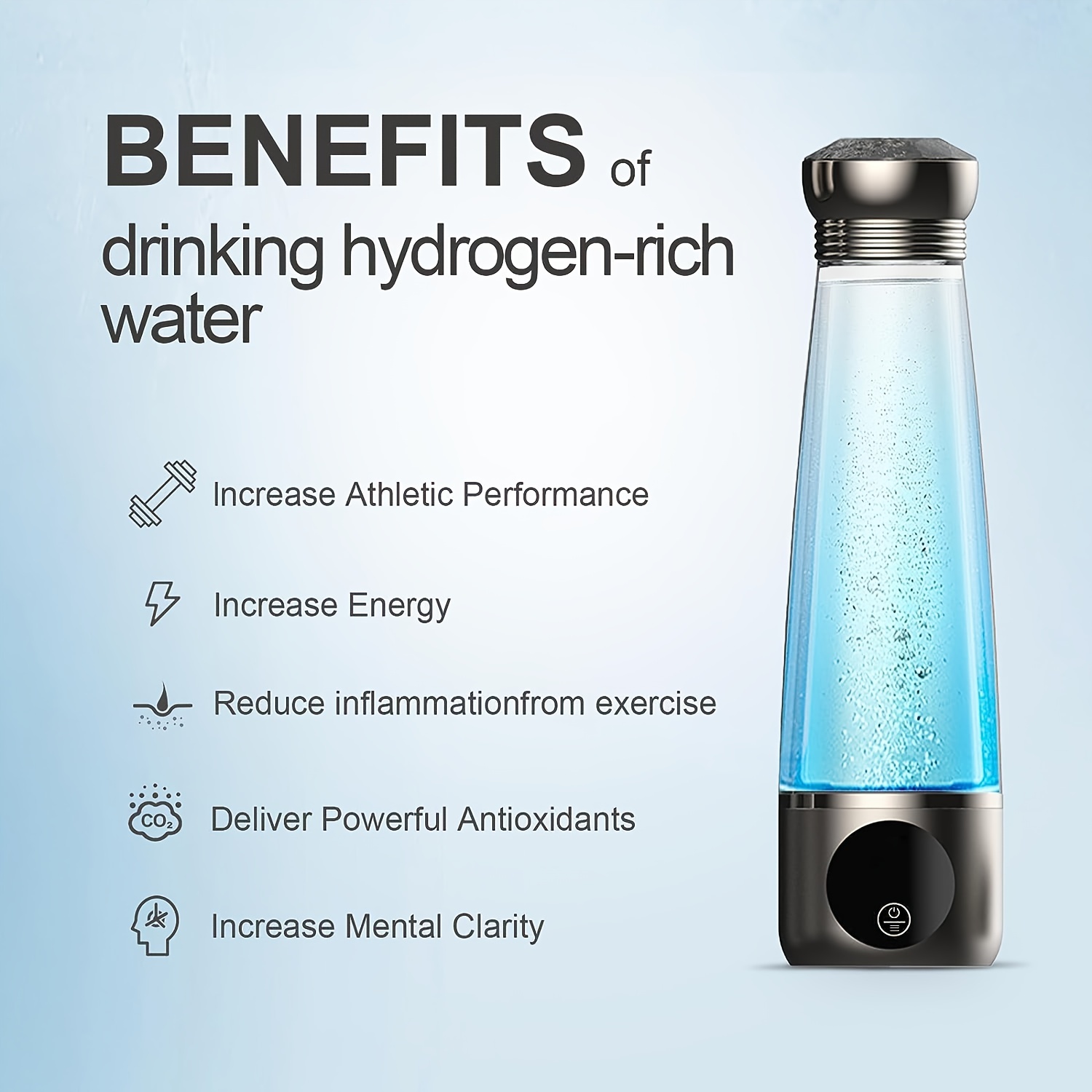 Hydrogen Rich Water Bottle Hydrogen Water Generator Hydrogen Water Maker  Alkaline Water Bottle Ionizer Electrolysis Hydrogen Rich Water Pem  Technology