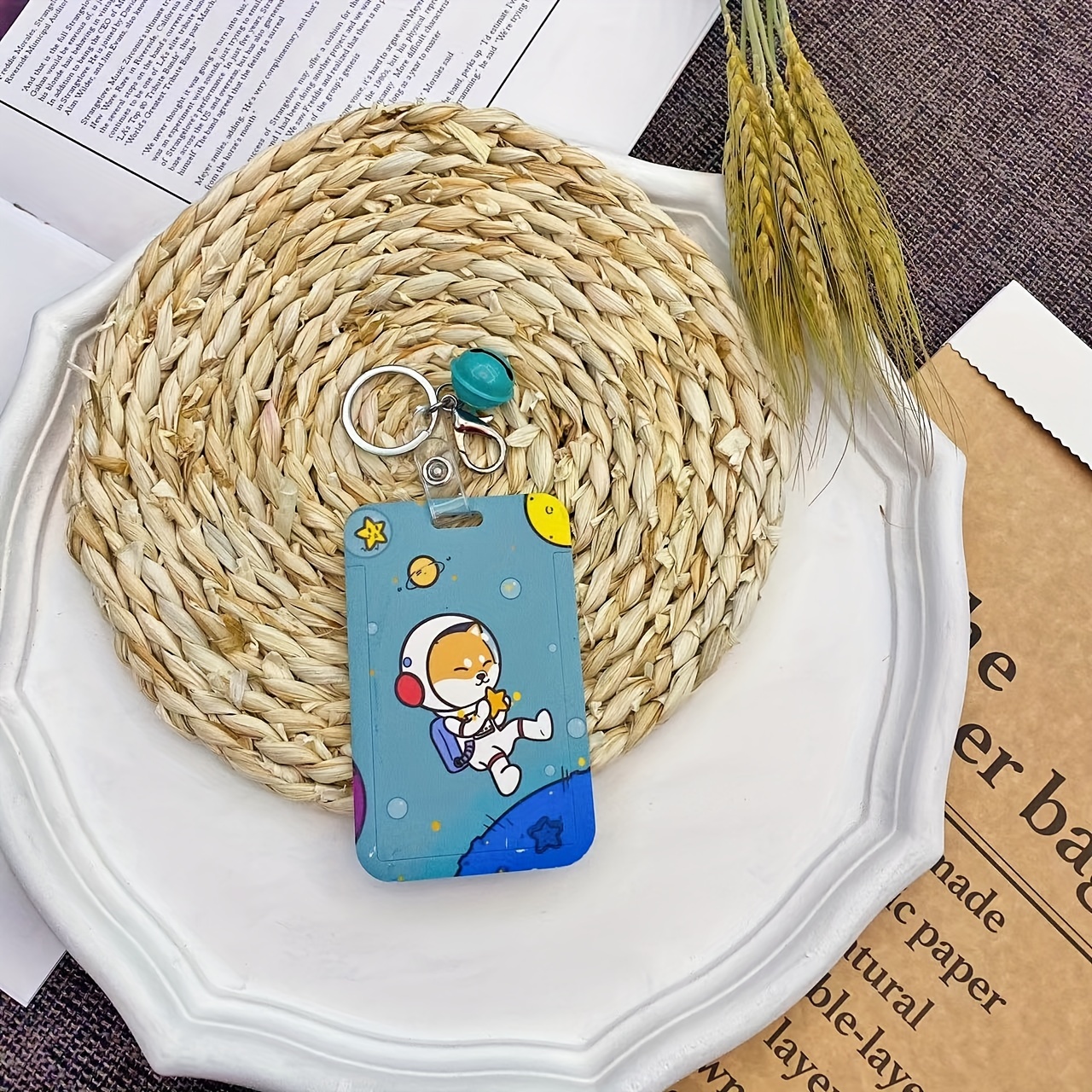 1PC Cute Lanyard Credit Cover Case Retractable Reel ID Card Holder Cute  Cartoon/