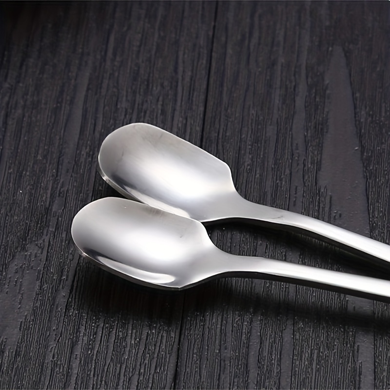 Stainless Steel Square Head Spoon Long Handle Stirring Spoons