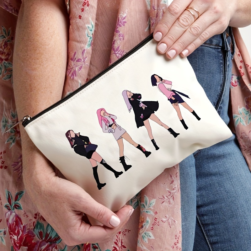 MEIKIUP NJEANS Make-up Tasche – K-POP Fan Geschenk, Wasserabweisend, 23,5 X 17 Cm, Mit Reißverschluss