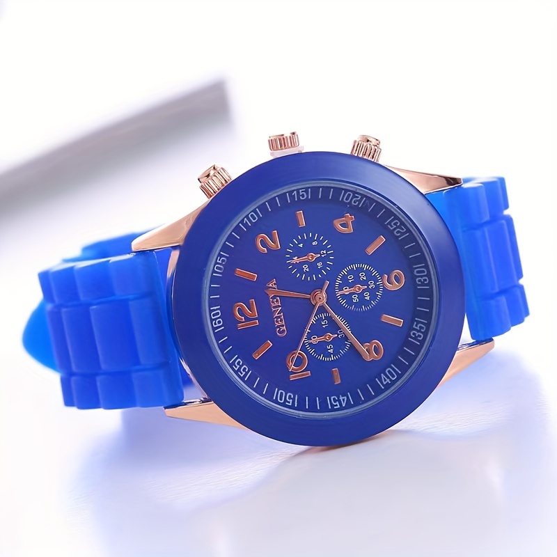 女性用腕時計 キャンディーカラー ラウンドポインター クォーツ時計 ファッション アナログ シリコン腕時計 - Temu Japan