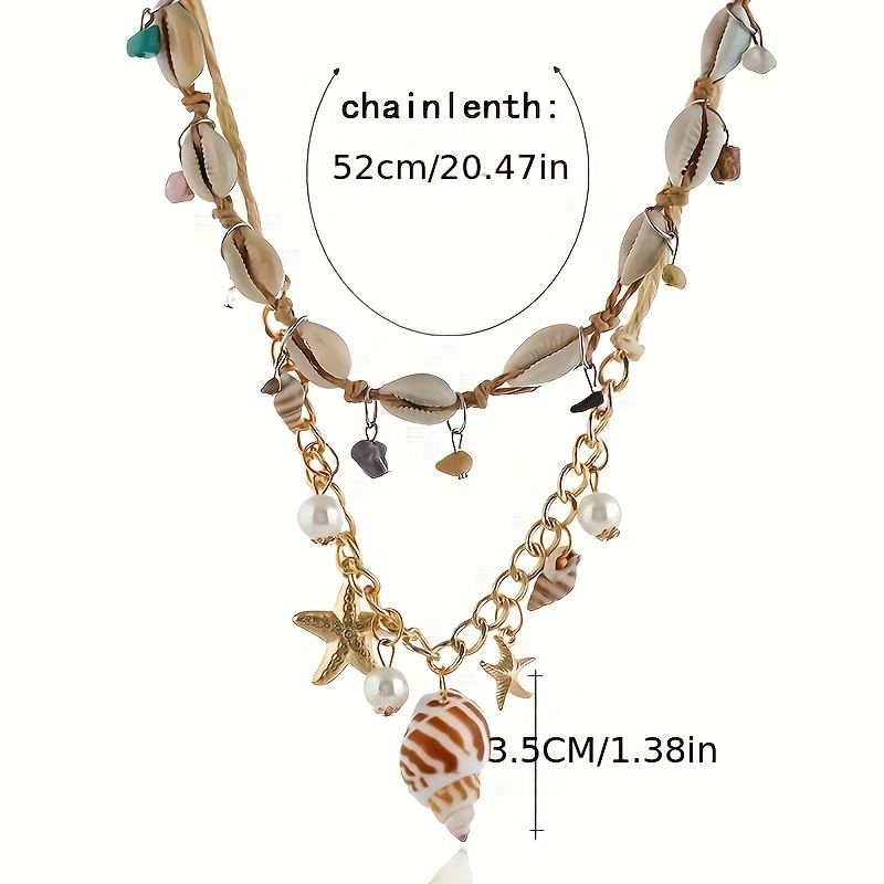Bohemian Ocean Natural Shell Necklace, Summer Accessory