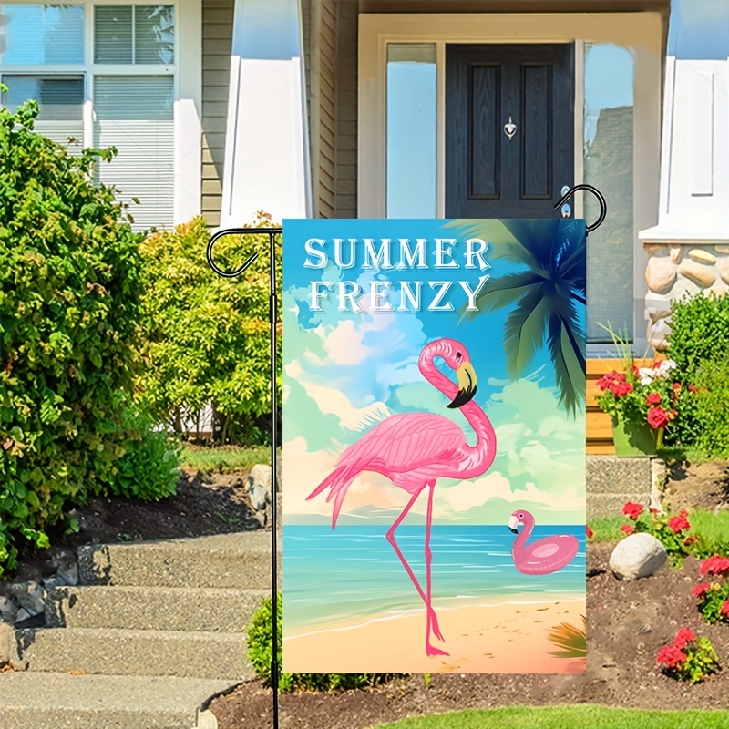 Flamingo Outdoor Wall Thermometer