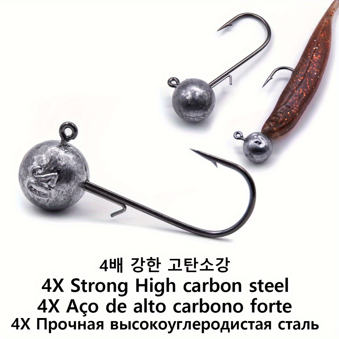 9km 10 Uds Ned Rig Jig Hook Anzuelo Pesca Gusano Suave - Temu Spain