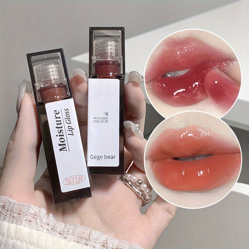 

5 Shades Optional Moisturizing Watery Lip Glaze Lip Serum Moisturizing Hydrating Mirror Water Mist Color Rendering Lip Gloss Lip Makeup Valentine's Day Gifts