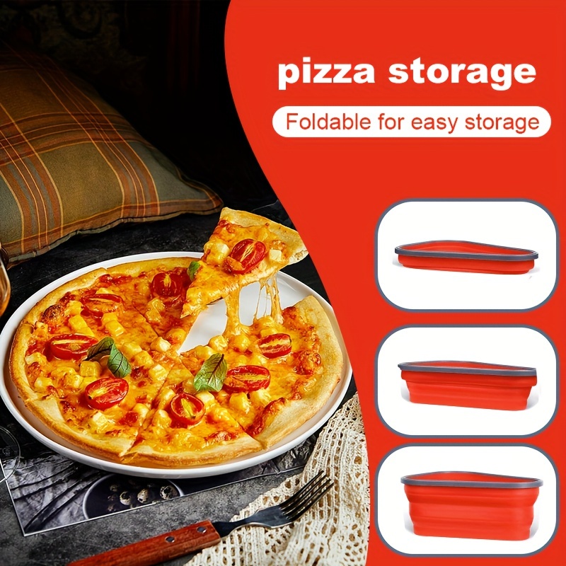 Reusable Pizza Storage Containers With 5 Microwaveable Plates Portable  Adjustable Pizza Containers Space Saving Silicone Pizza Containers For  Organizing Outdoor Outings And Picnics, Free Shipping For New Users