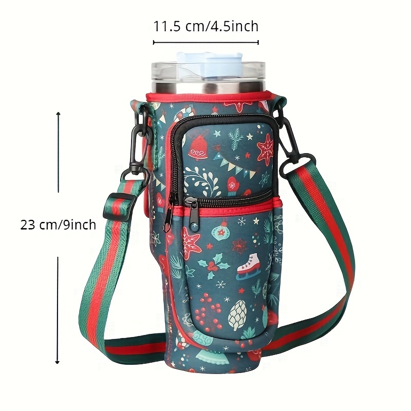 Water Bottle Holder Tumbler, Neoprene Water Cup Bag Sleeve With Adjustable  Shoulder Strap - Temu