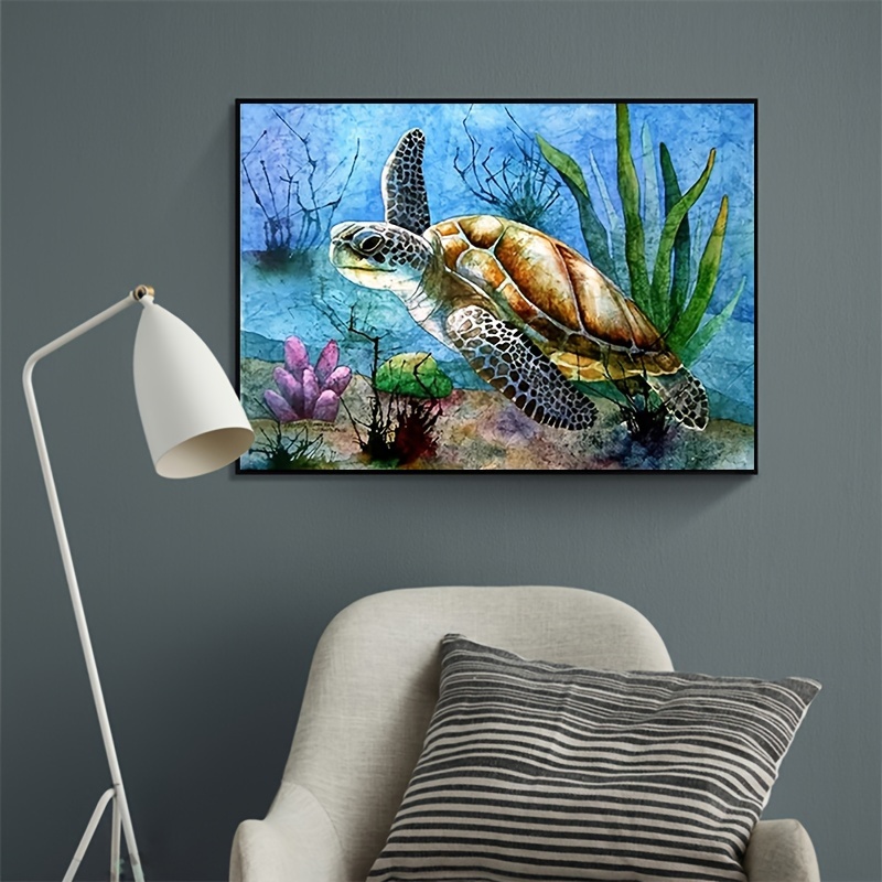 Diamond Painting Sea Turtle, Diamond Mosaic Turtle