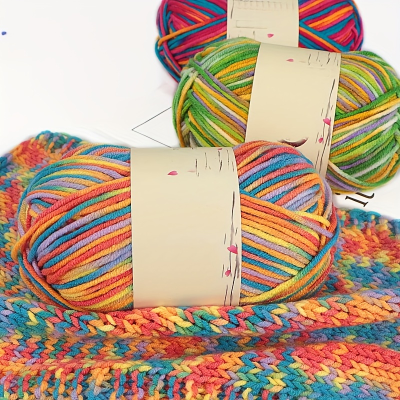 Uheoun Bulk Yarn Clearance Sale for Crocheting, Hand-Woven 5 Strands of  Milk Cotton Warm Soft Scarf Sweater Wool Thread
