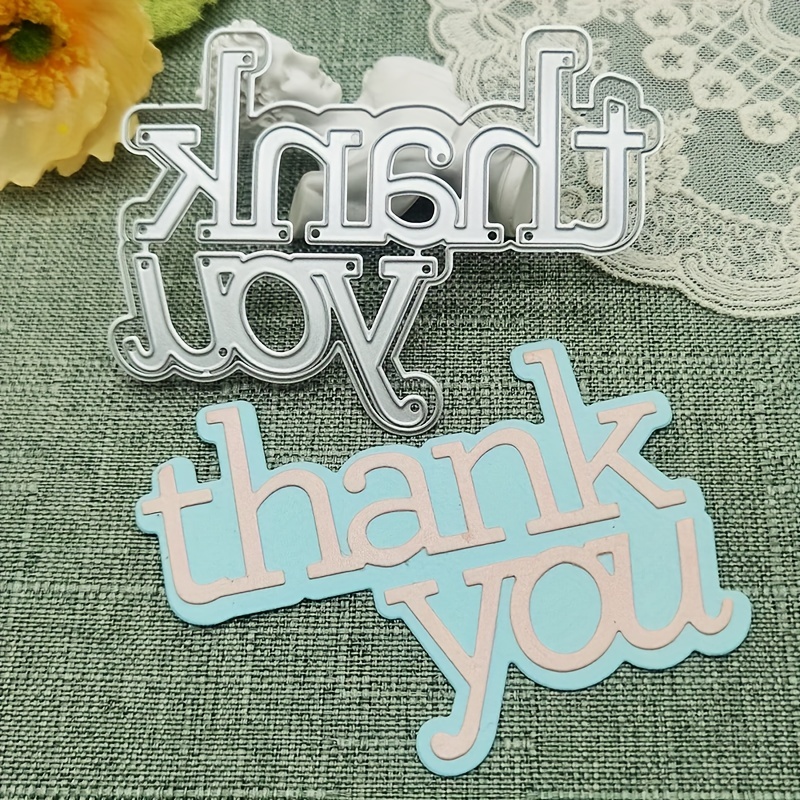 1pc Thank You Metal Cutting Die Stencil For DIY Scrapbook Gift Card Making Paper Craft