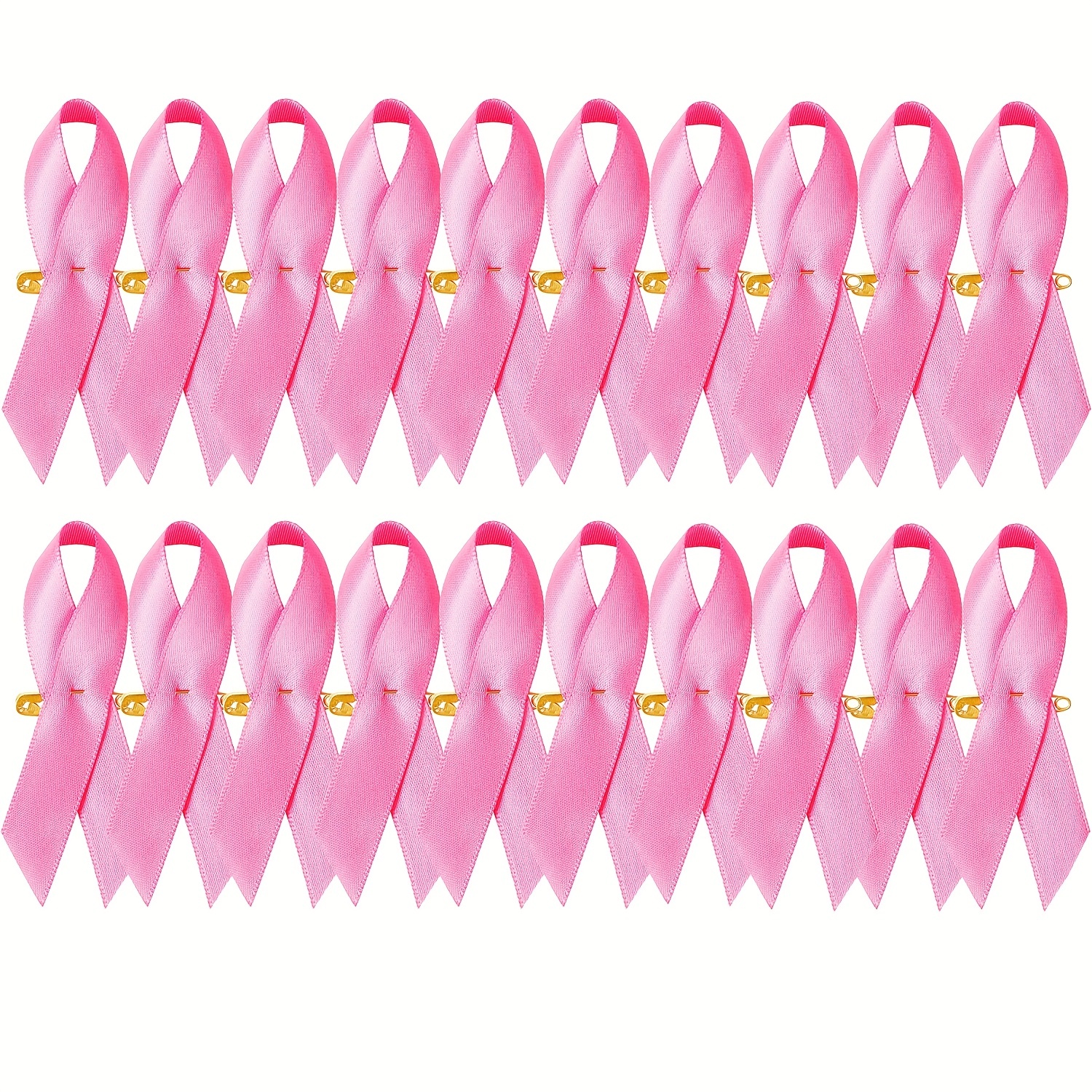 

20pcs, Breast Cancer Awareness Pink Ribbon Pin Breast Cancer Gifts For Women Girls Charity Public Social Event Public Welfare Party Supplies Memorials Activity