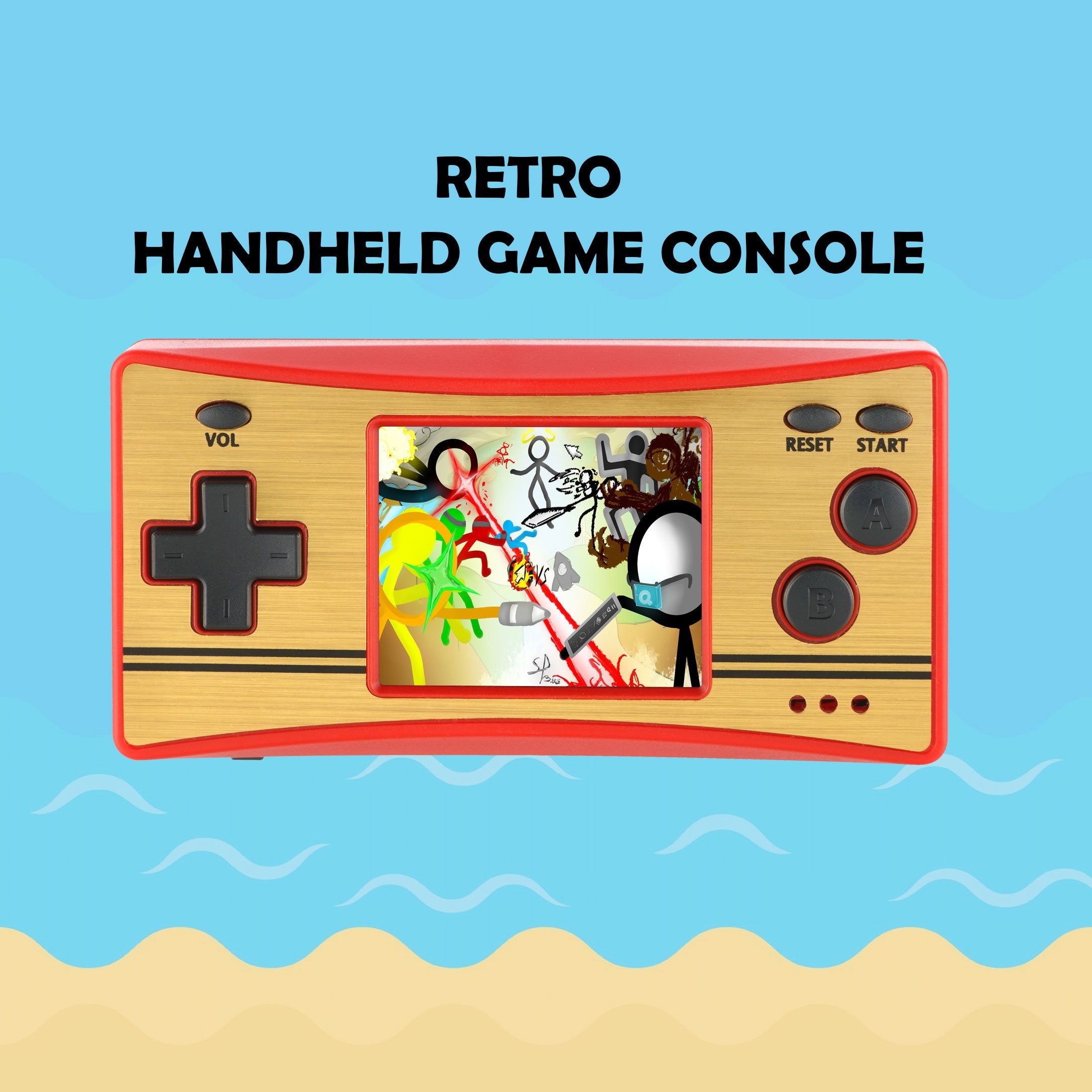 bleu)retro Fc Console De Jeux, 3.0 Console De Jeu Portable Pour