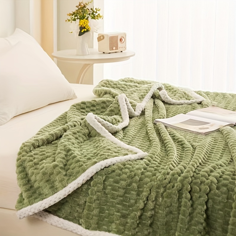 Grass green throw discount blanket