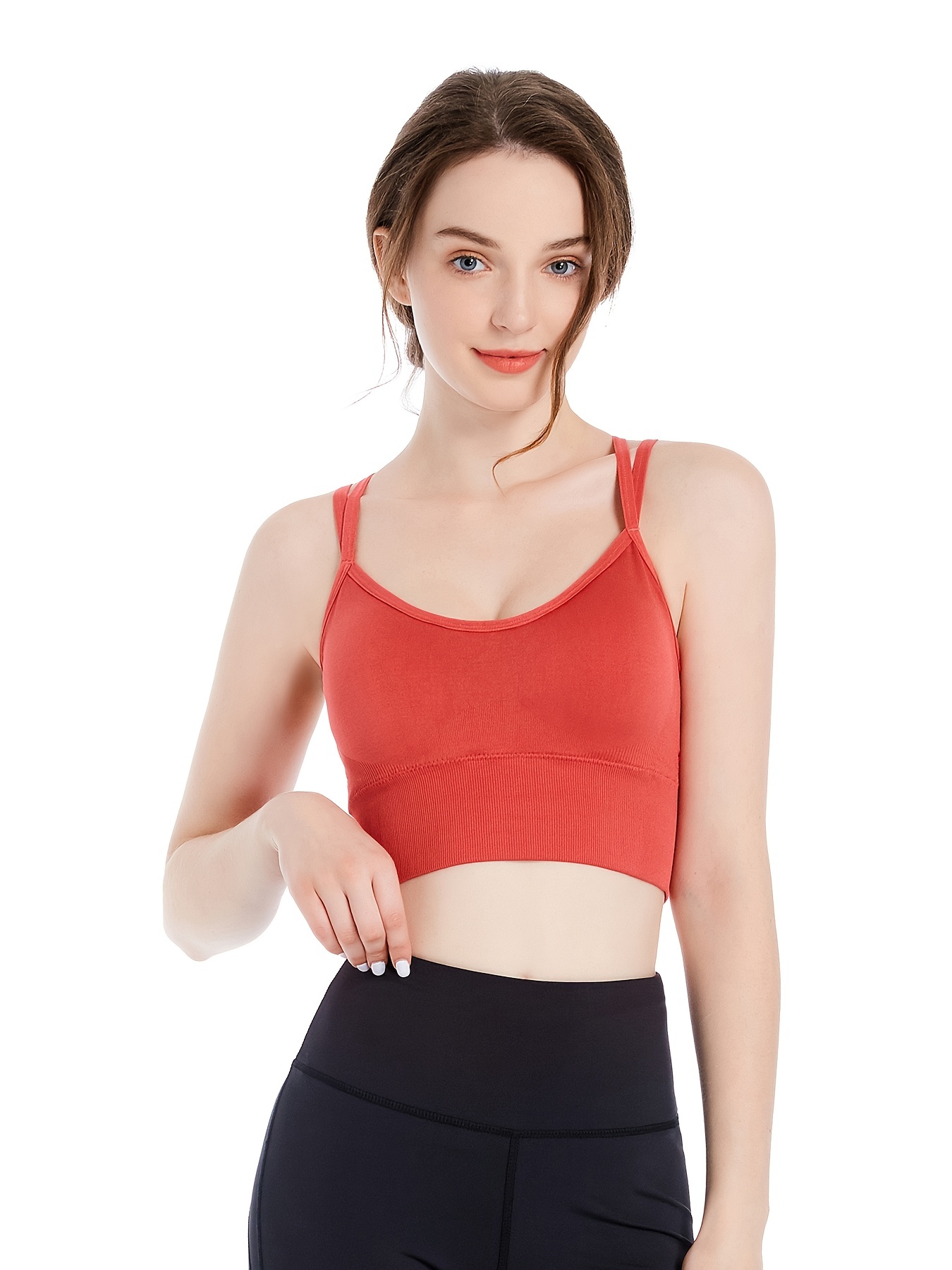 Cross Stripes Backless Sports Bra Shockproof Quick drying - Temu