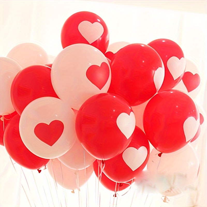 Globos de látex rojo, globo rojo, globo de San Valentín, globos de