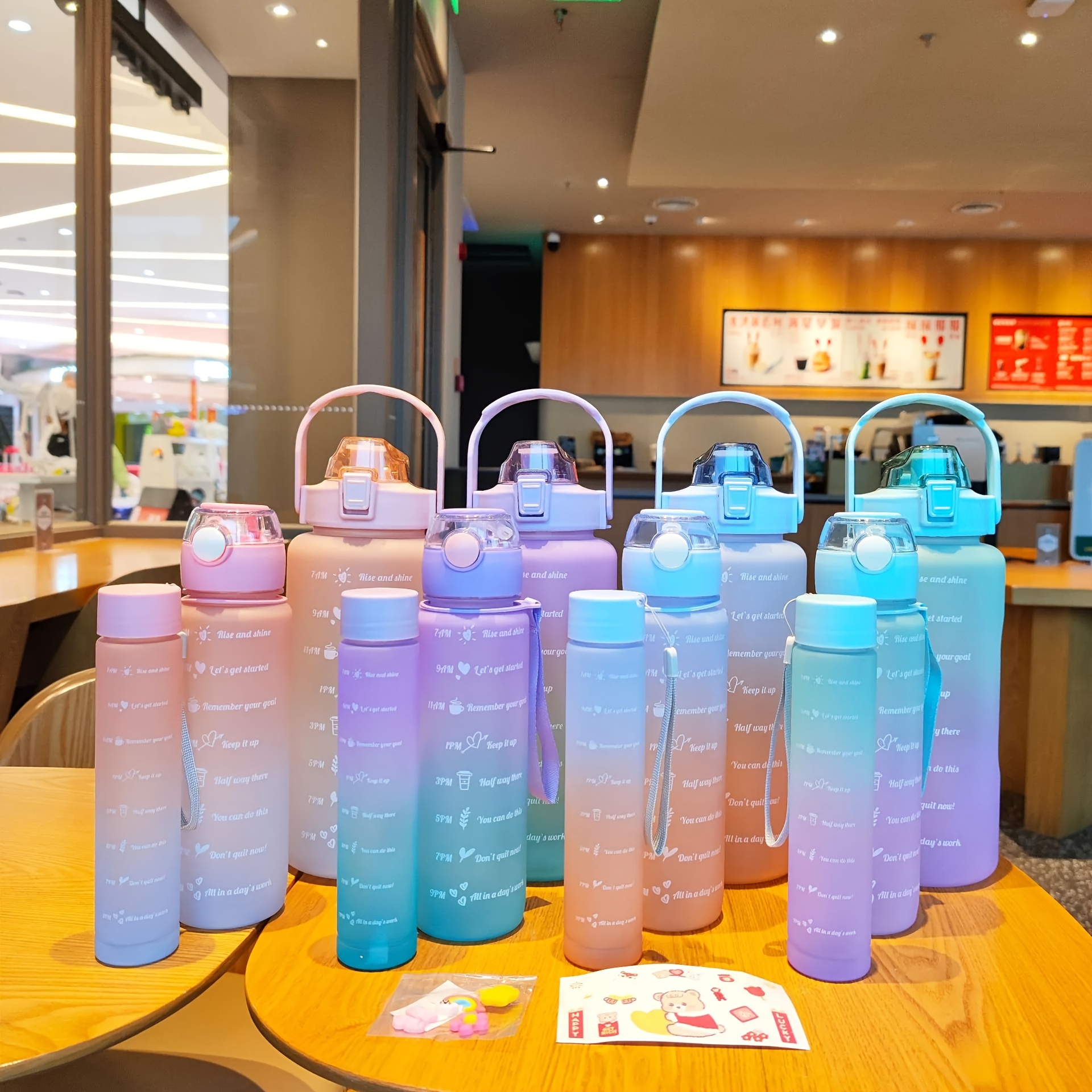 3 Piezas Botella Agua Plástico Portátil Gran Capacidad - Temu