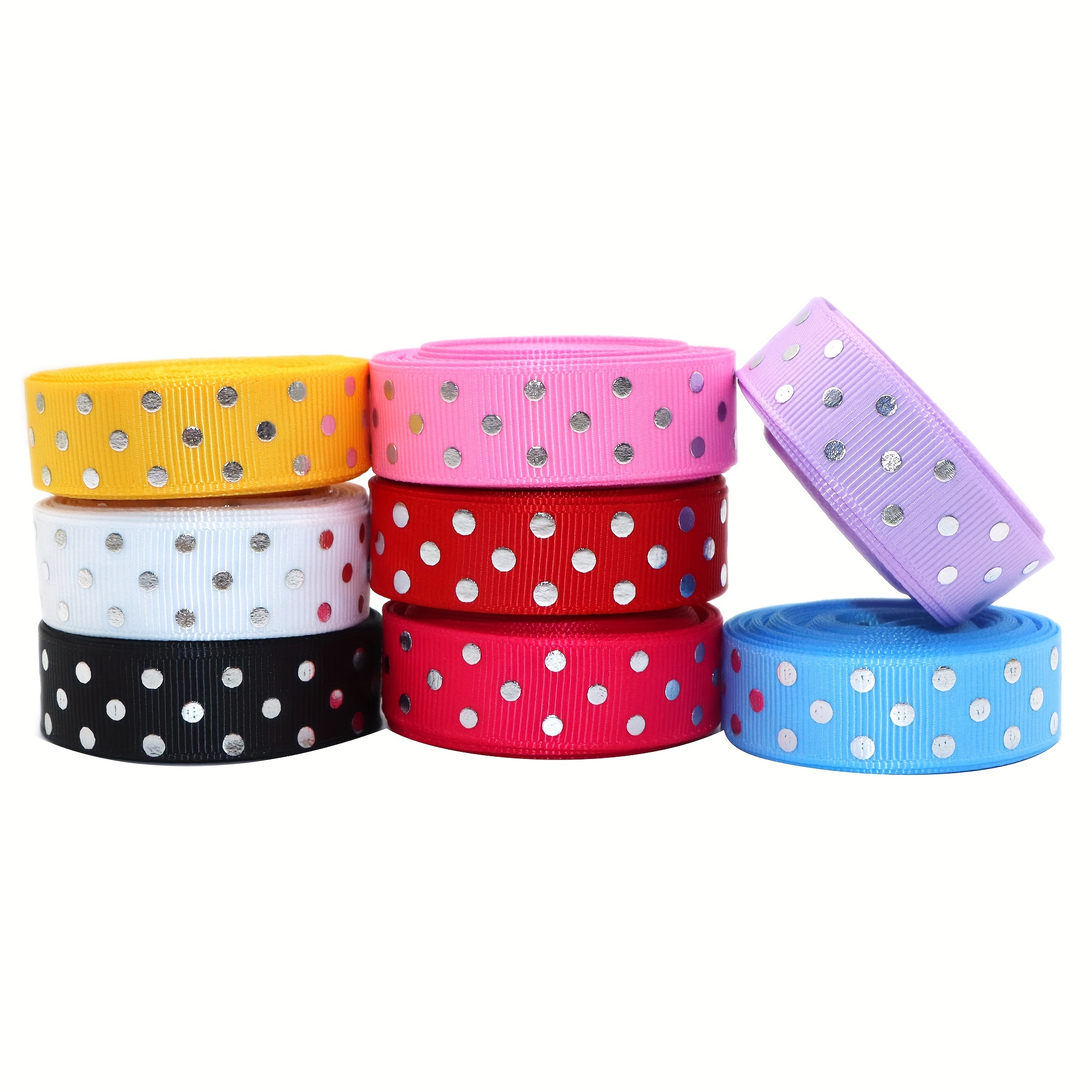 Rotolo Nastro Arcobaleno 10mm Grosgrain - 25 Metri 