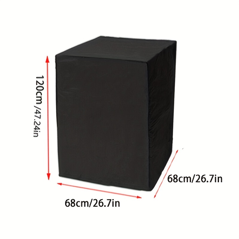 1pc Outdoor -season Universal Effective Protection Chair Cover, Balcony Chair Cover, Furniture Cover Black Chair Protector, Rectangular Tear Resistant Chair Table Cover, Stacking Chair Cover