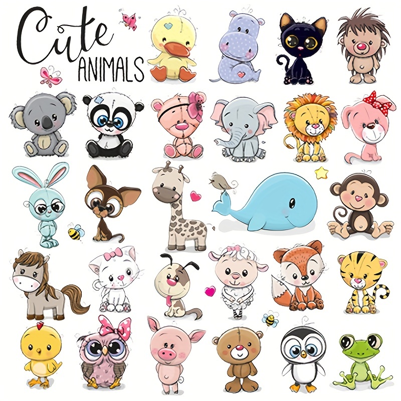 Lots Animal Patches Cute Animals Set Stickers Clothes Diy - Temu