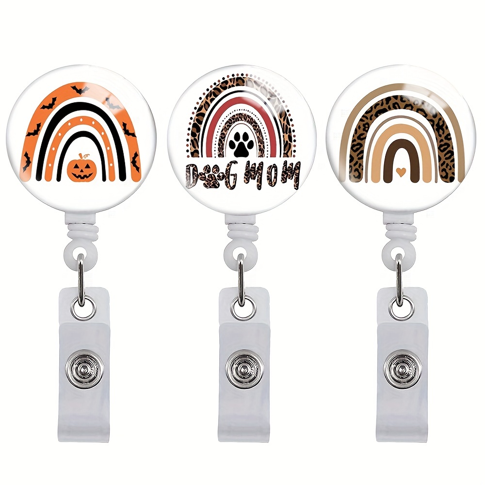 Retractable Id Name Badge Holder Reels With Alligator Clip - Temu