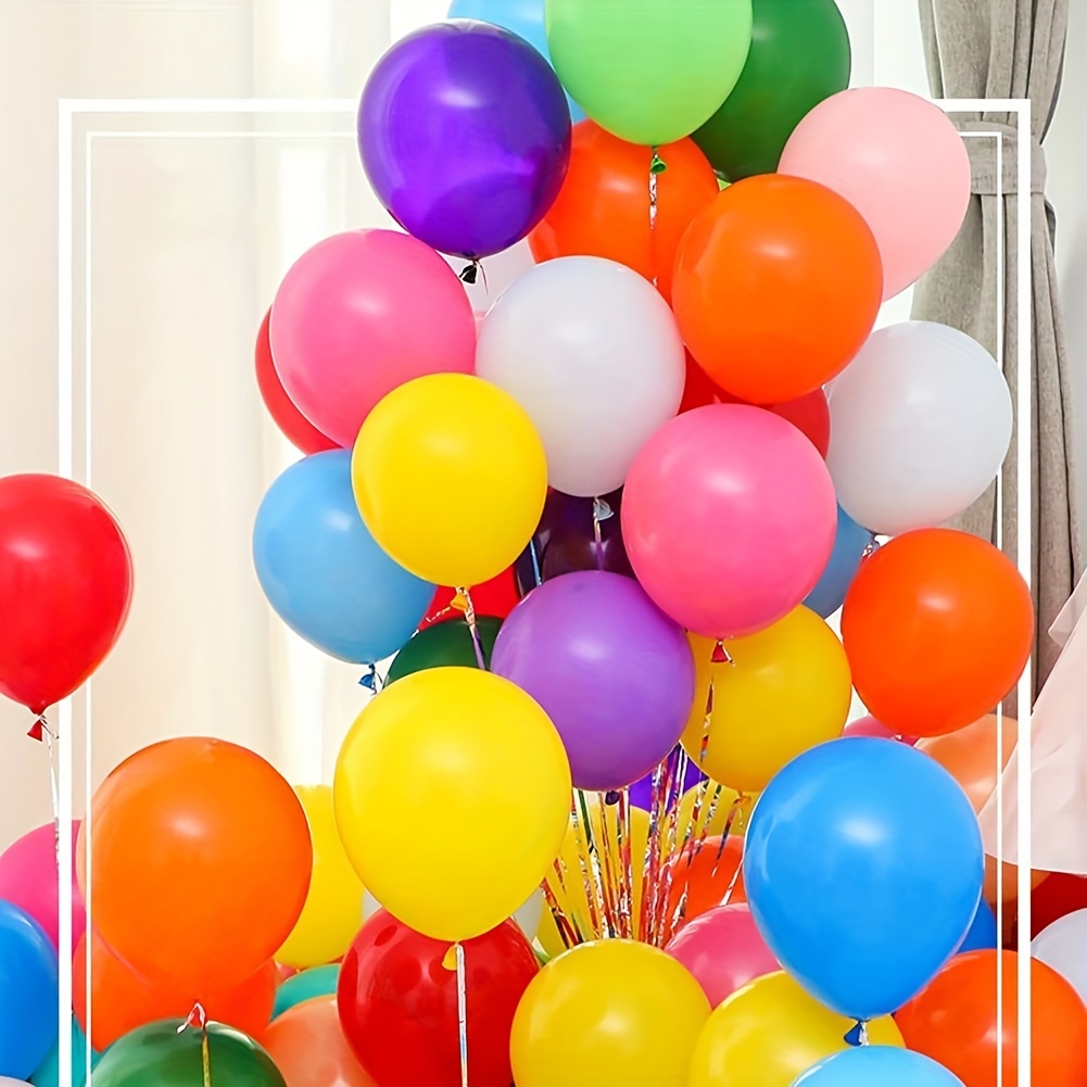 Globos de colores surtidos, pulgadas, globos de látex arcoíris, 12 globos  de fiesta de colores brill ShuxiuWang 1327537011996