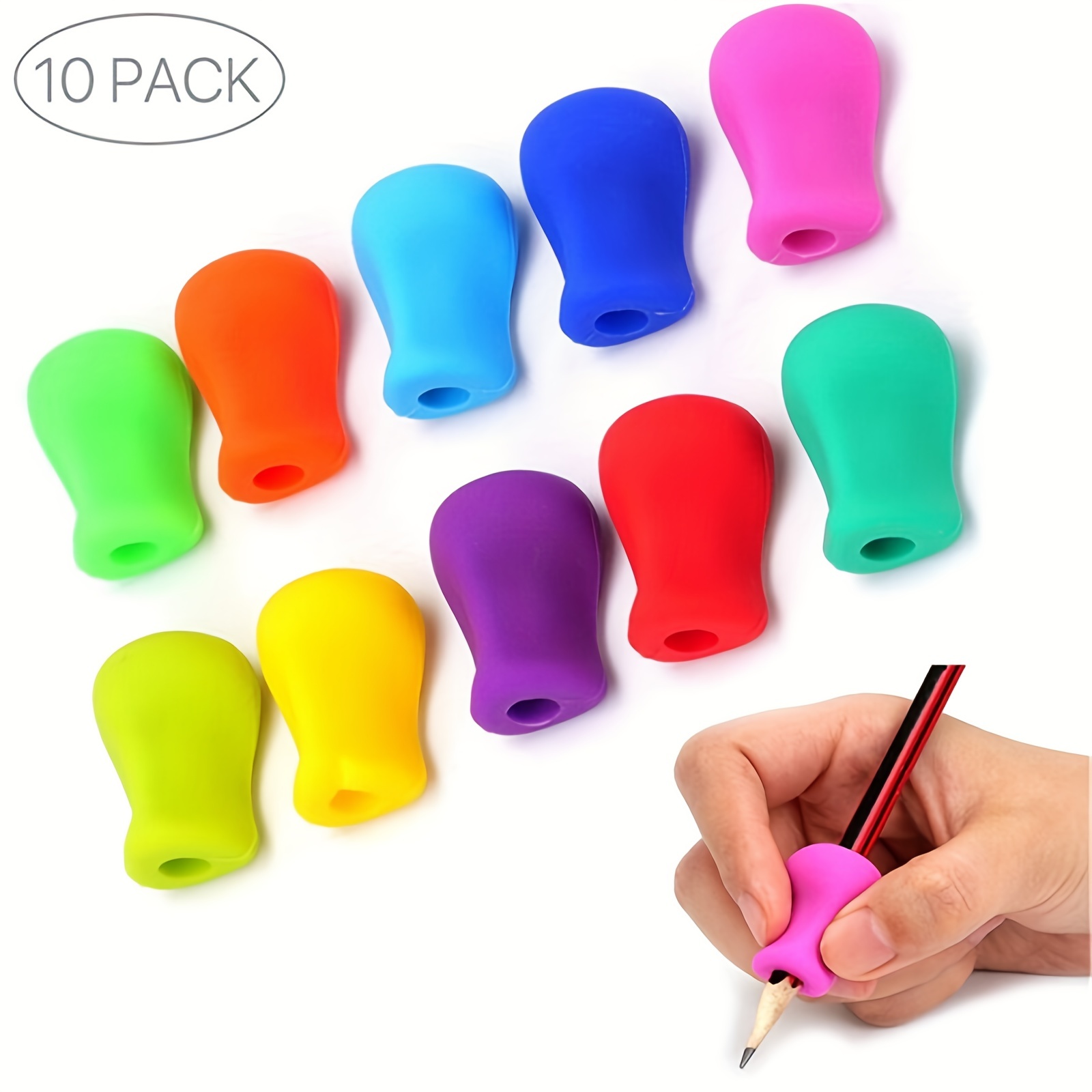 The Pencil Grip Non-Toxic Pliable Pencil Grip Pack - Assorted Color- Pack 5