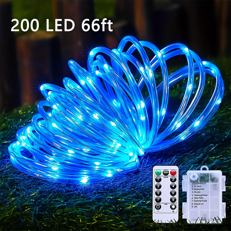 Battery Rope Lights Outdoor Waterproof 8 Modes Battery Temu