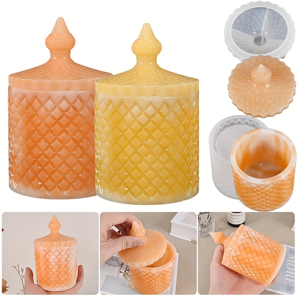Small Jar Resin Molds Silicone DIY Crystal Epoxy Resin Mold For DIY Small  Jar Casting Die 