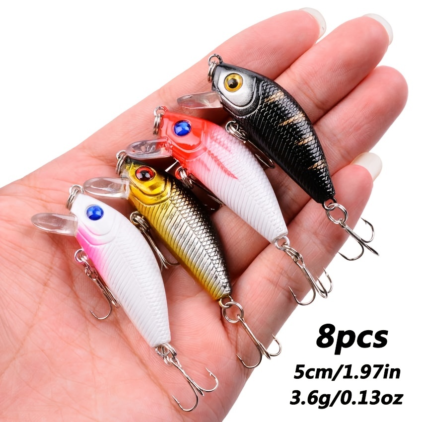 2pcs/Pack Fishing Lures Kit Minnow Lures 8cm 7g Minnow Crank Bait